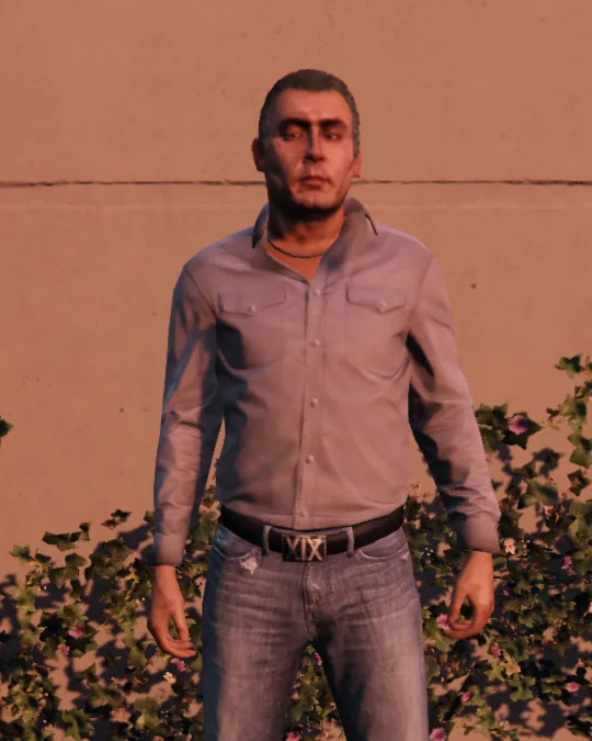 Le vendeur à la chemise grise