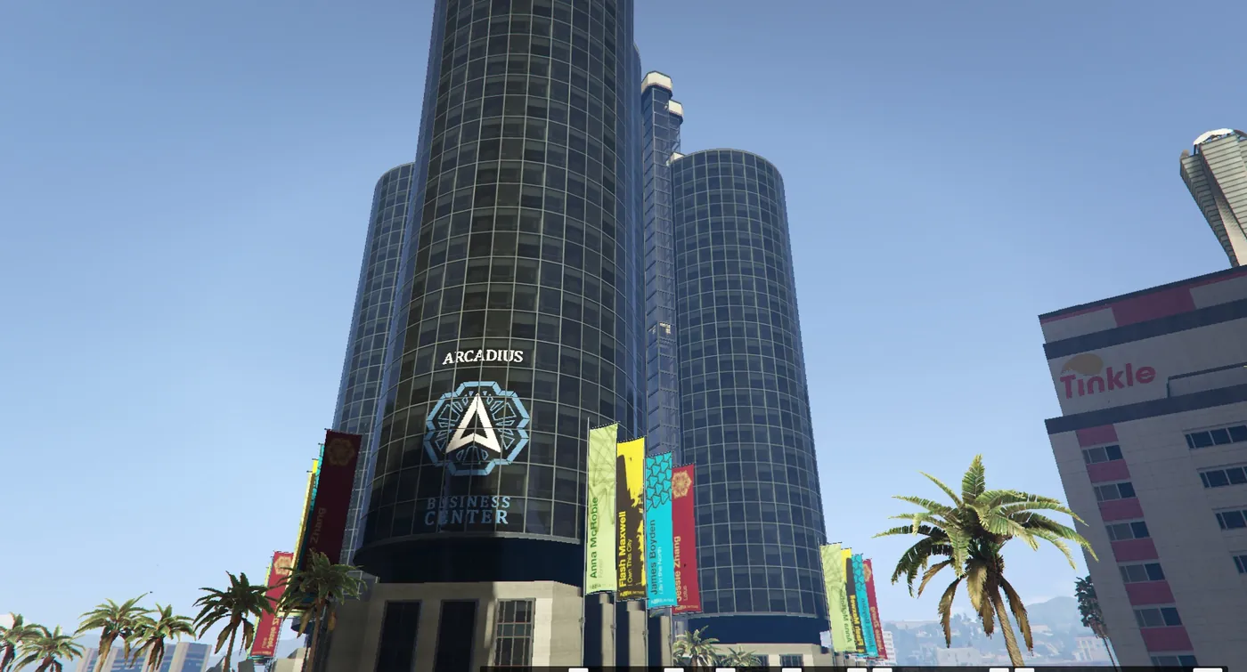 Le Centre d'affaires Arcadius, tour de verre du quartier des affaires