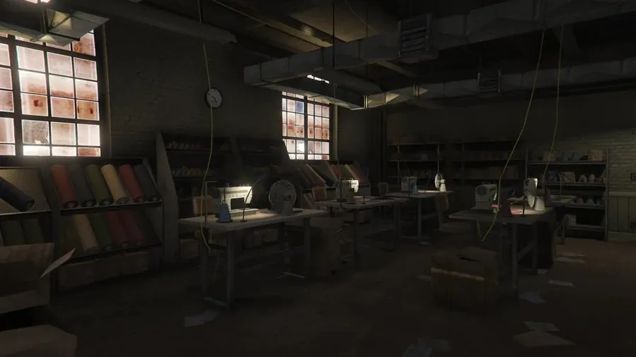 Le plancher de production de l'usine