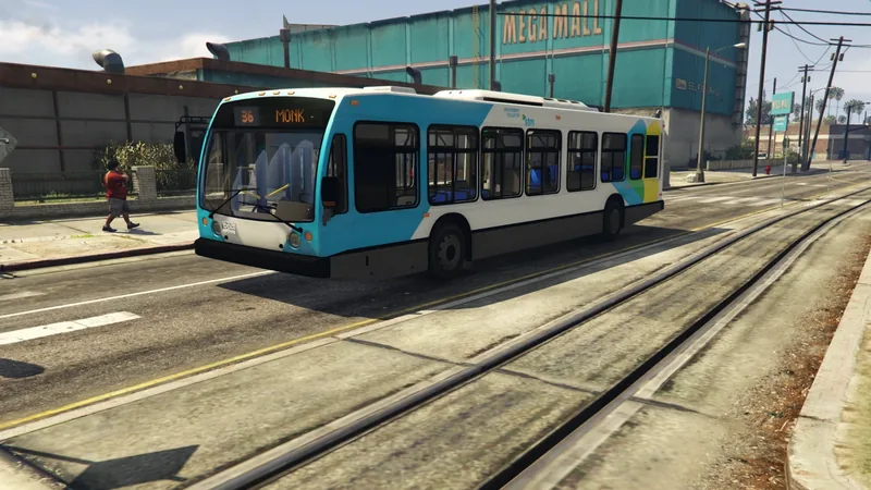 Un autobus de ville en service