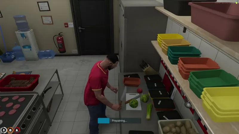 La cuisine du Burger Shot