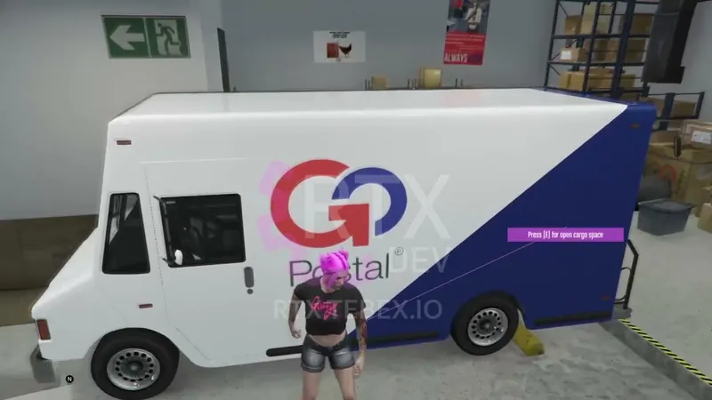 Une camionnette GoPostal