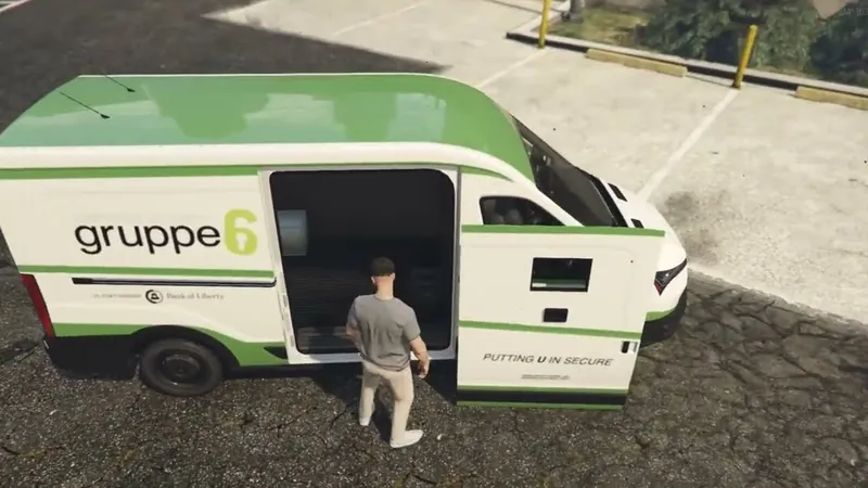 Un camion blindé Gruppe6