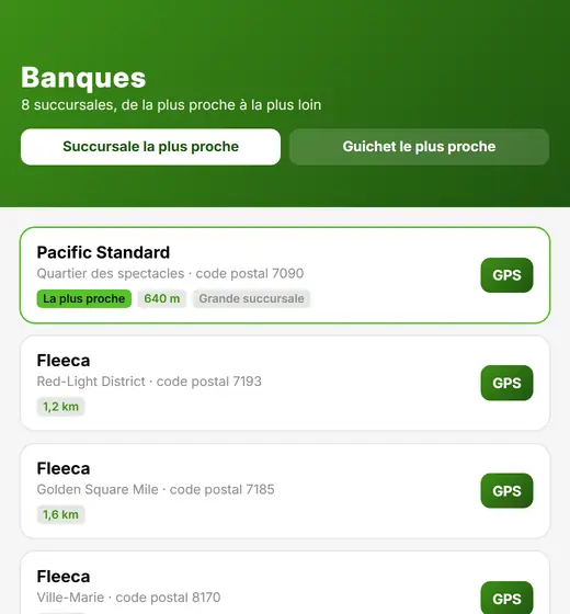 L'app Banques du téléphone