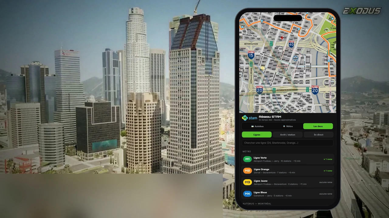 L'app STAM : une ligne, ses arrêts et ses heures