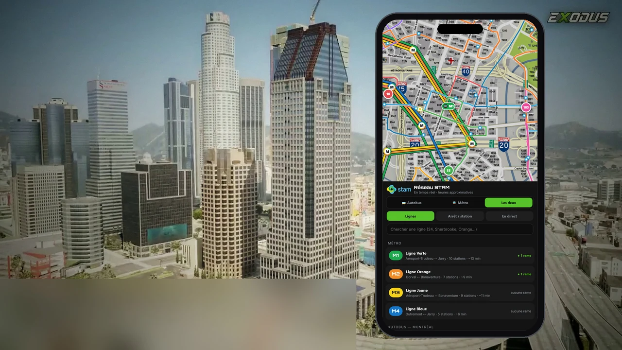 L'app STAM sur le téléphone