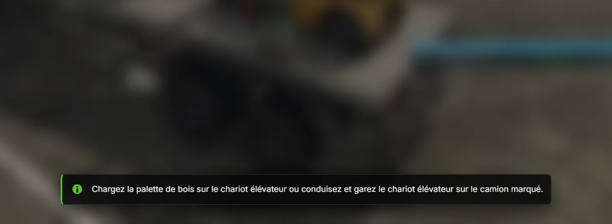 L'aide en bas de l'écran pendant le travail