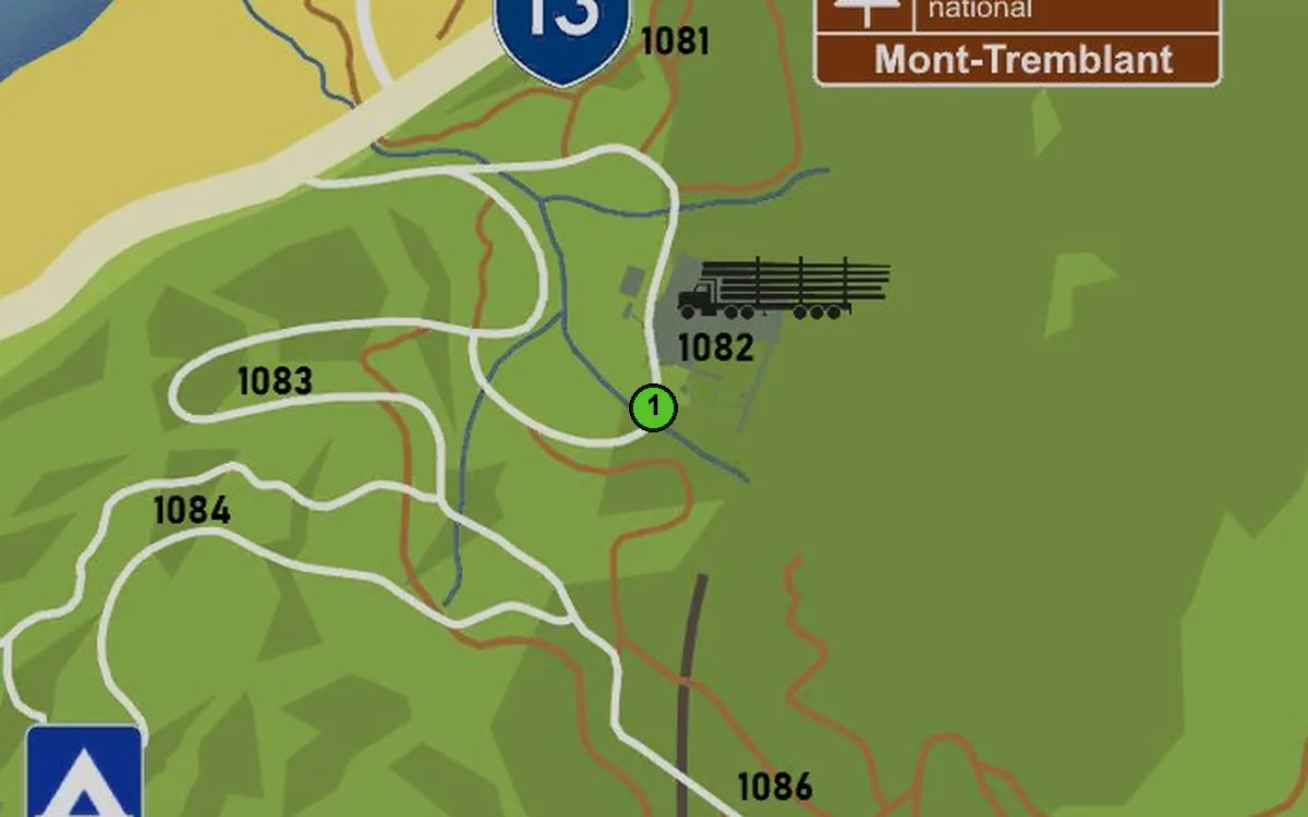 Carte : 1. La scierie