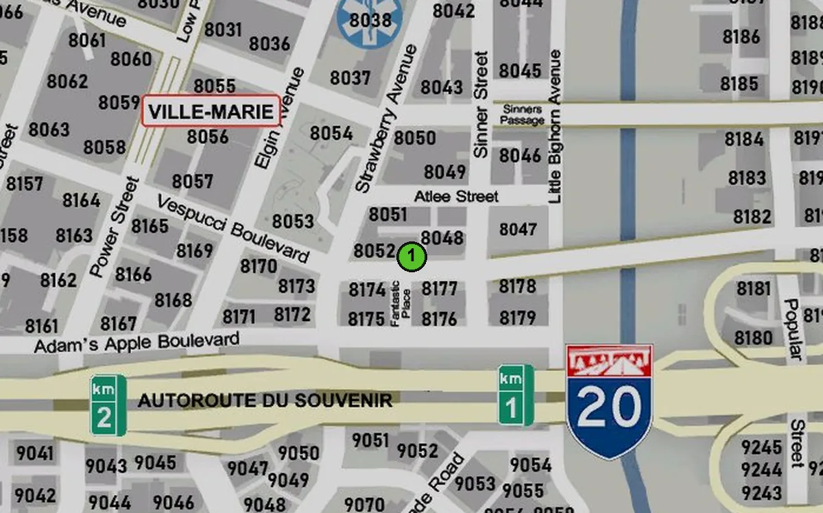 Carte : 1. Caserne de Montréal