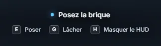 Le dock des touches en bas de l'écran