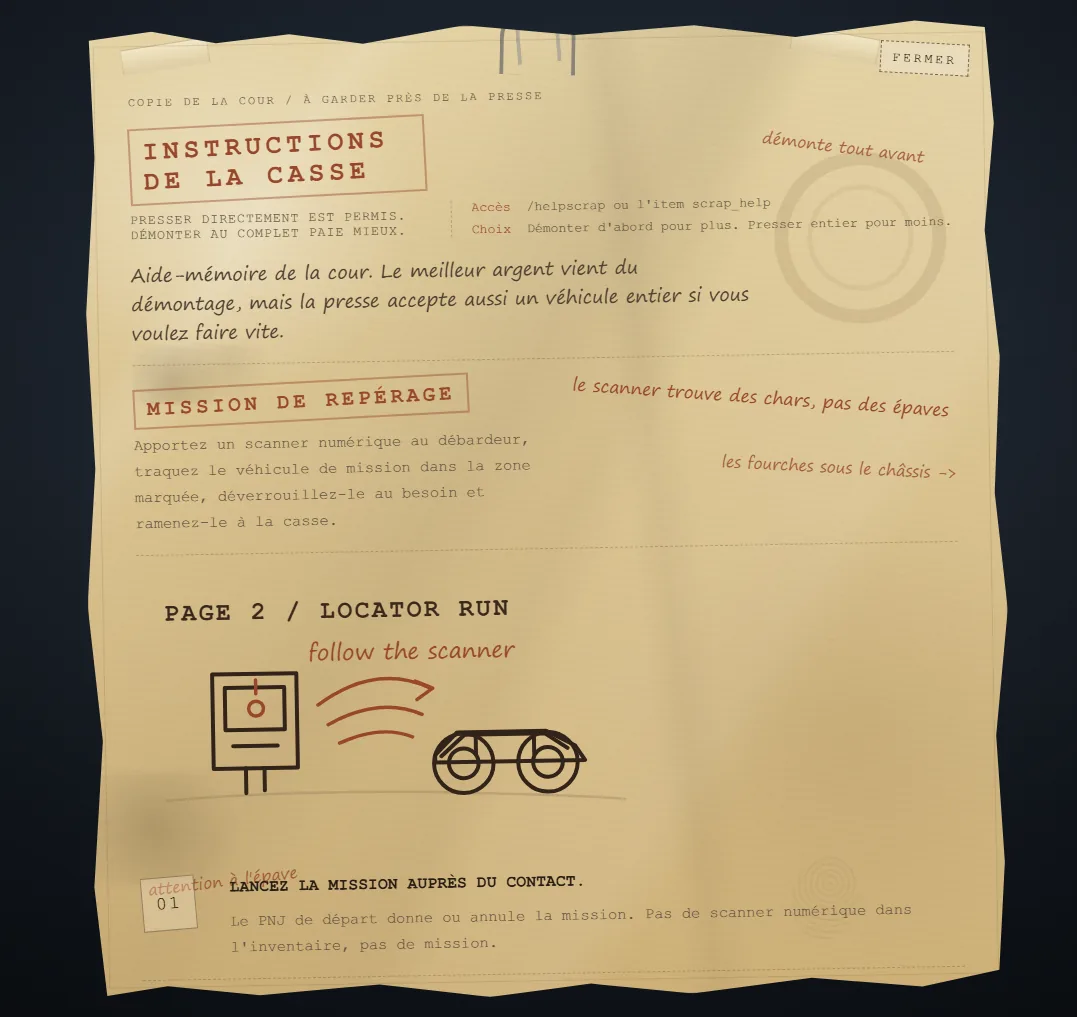 La feuille d'instructions, page 2
